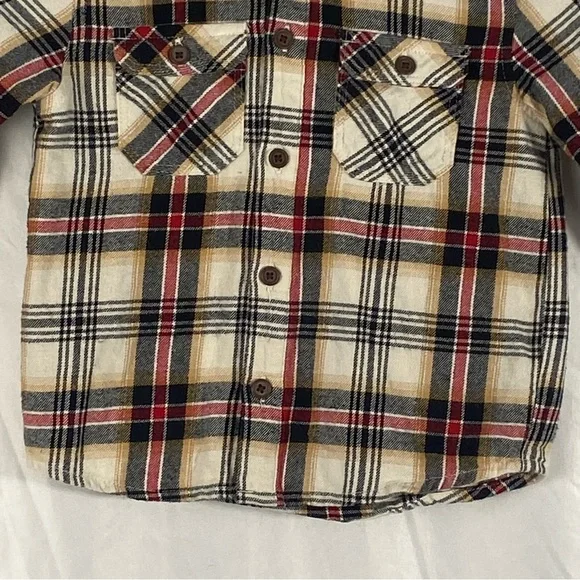 Art Class Toddler Boy Hooded Flannel Long Sleeve Button Up Shirt Size 2T - Picture 7 of 16